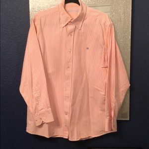 Southern tide marine strip lrg button down shirt